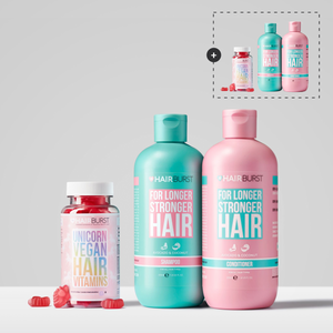 Vegane Einhorn Haarvitamine für schnelleres Wachstum Kombipaket