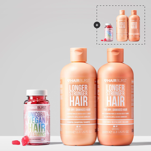 Vegane Einhorn Haarvitamine für schnelleres Wachstum Kombipaket