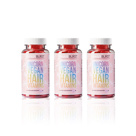 Vegane Einhorn Haarvitamine für schnelleres Wachstum 3MS
