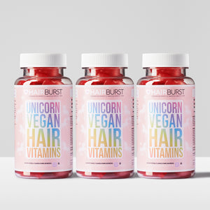 Vegane Einhorn Haarvitamine für schnelleres Wachstum 3-Monats-Vorrat