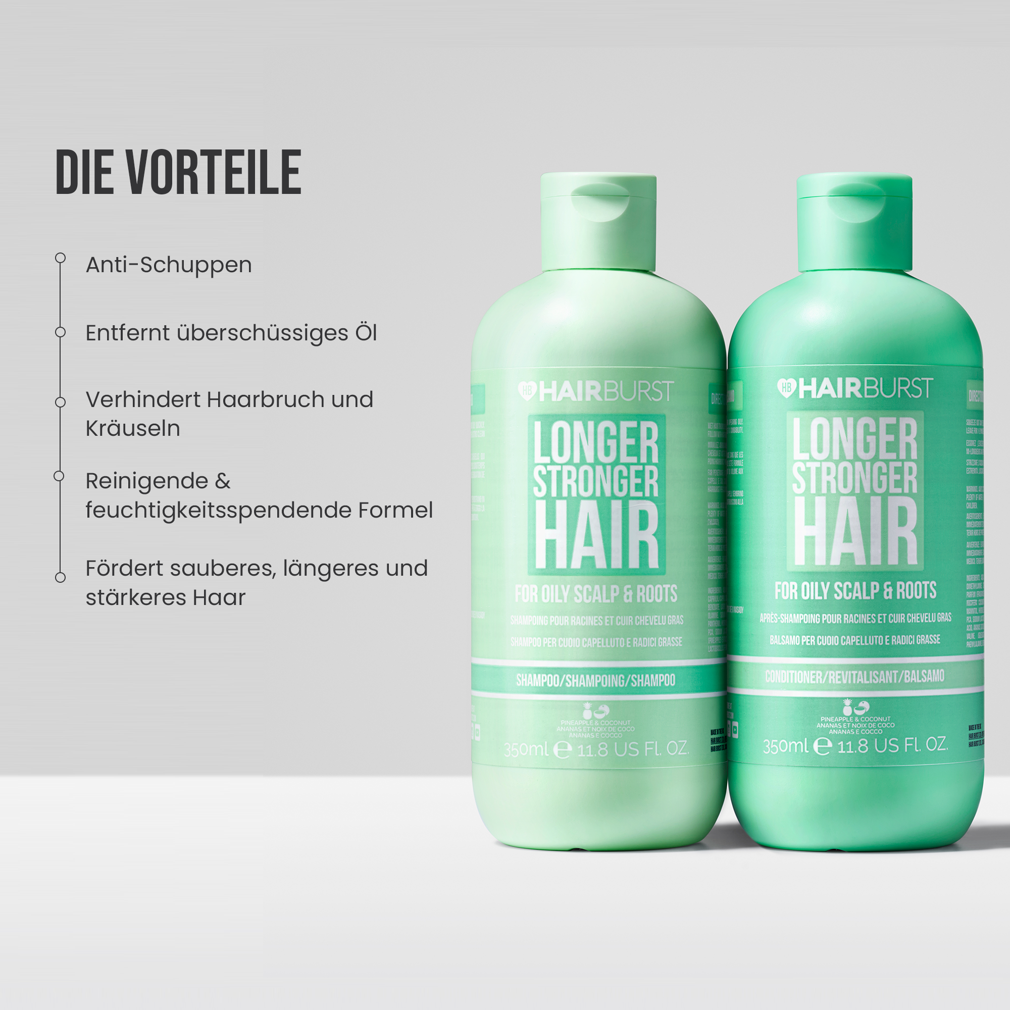 Shampoo & Spülung für fettige Kopfhaut und Wurzeln 3MS